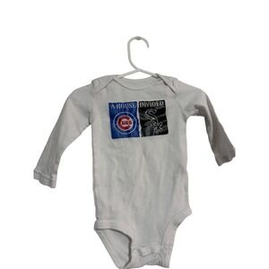Chicago Cubs White Sox House Divided White Graphic Carter's Bodysuit 9M